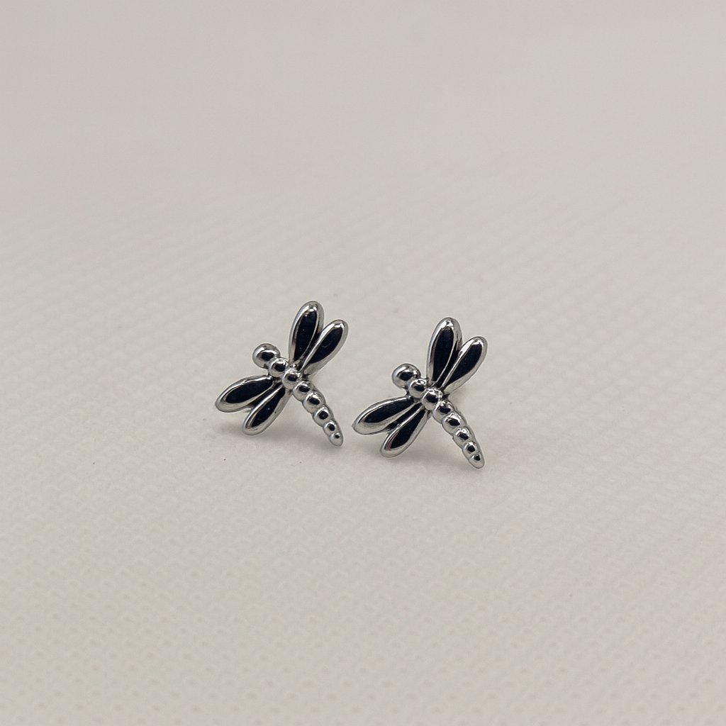 Dragonfly Delight Silver Studs
