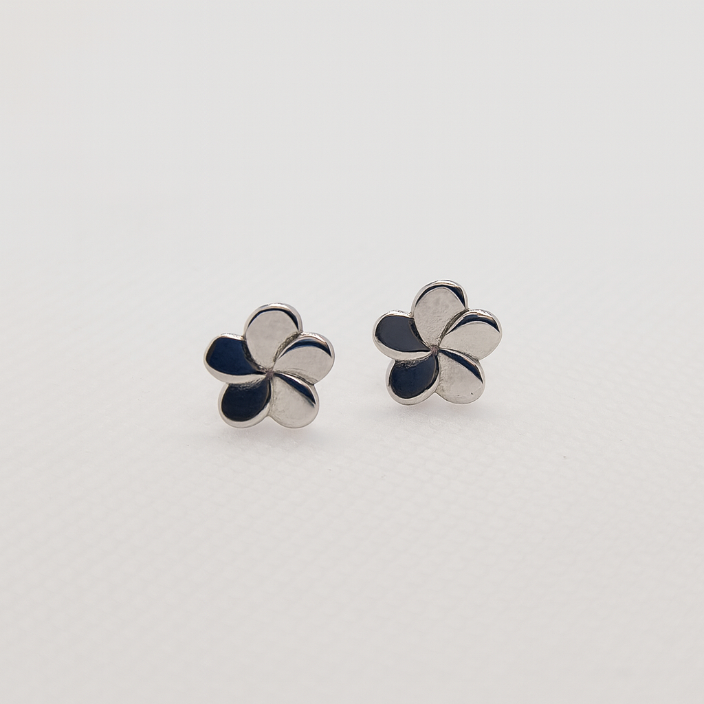 Silver Blossom Stud Earrings