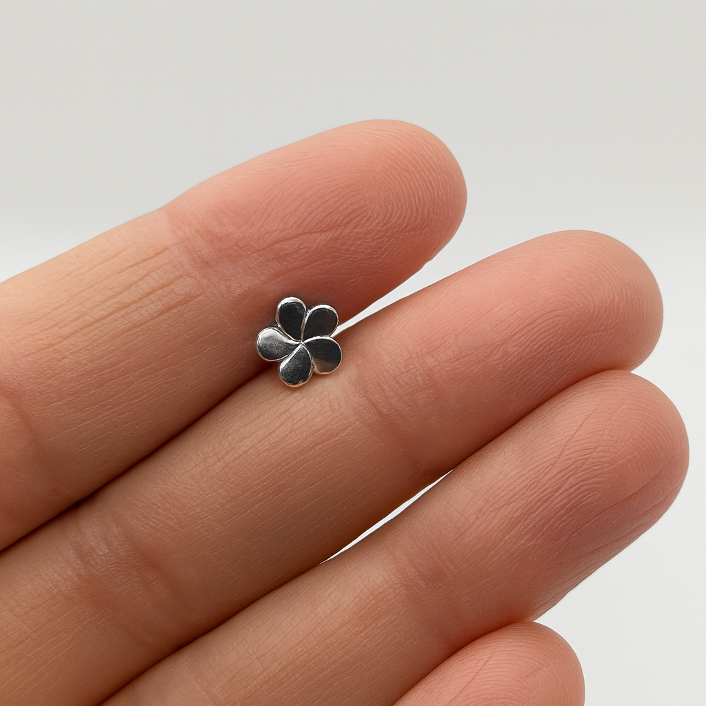 Silver Blossom Stud Earrings